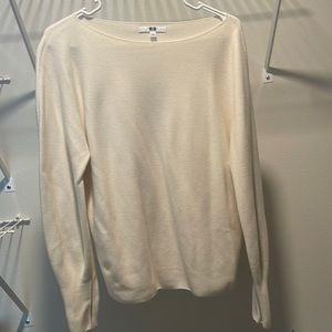 UNIQLO 3D Knit Cotton Boat Neck Sweater
